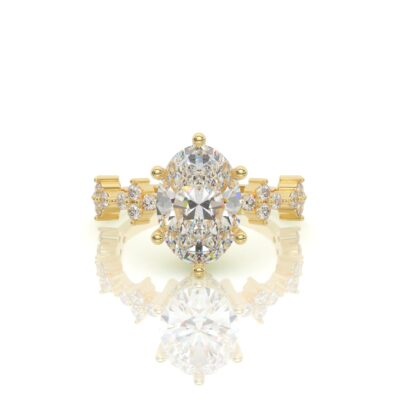 טבעת אירוסין, זהב 14K, דגם: רותם