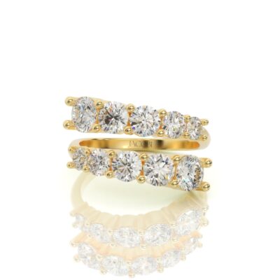 טבעת יהלומים, זהב 14K, דגם: לורן